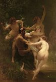William Adolphe Bouguereau - Nymphs and Satyr painting