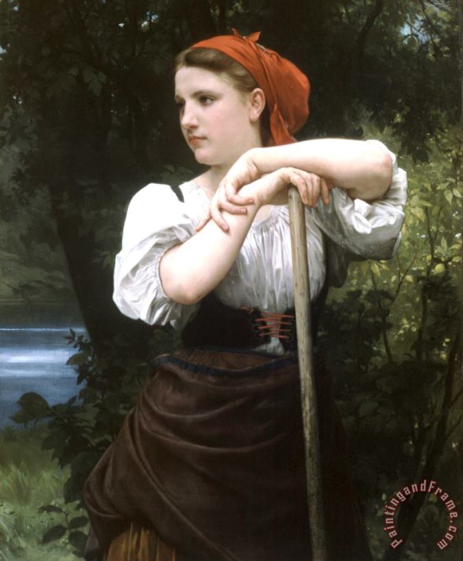 The Haymaker painting - William Adolphe Bouguereau The Haymaker Art Print