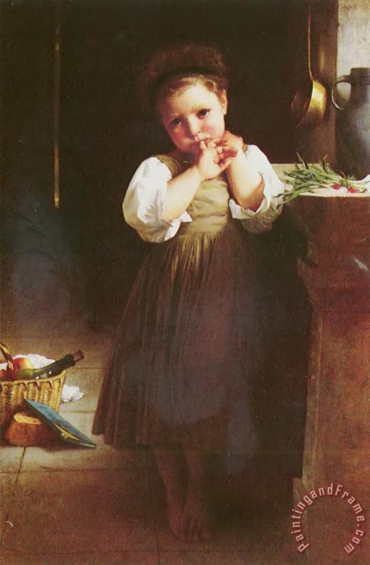 William Adolphe Bouguereau The Little Sulk Art Print