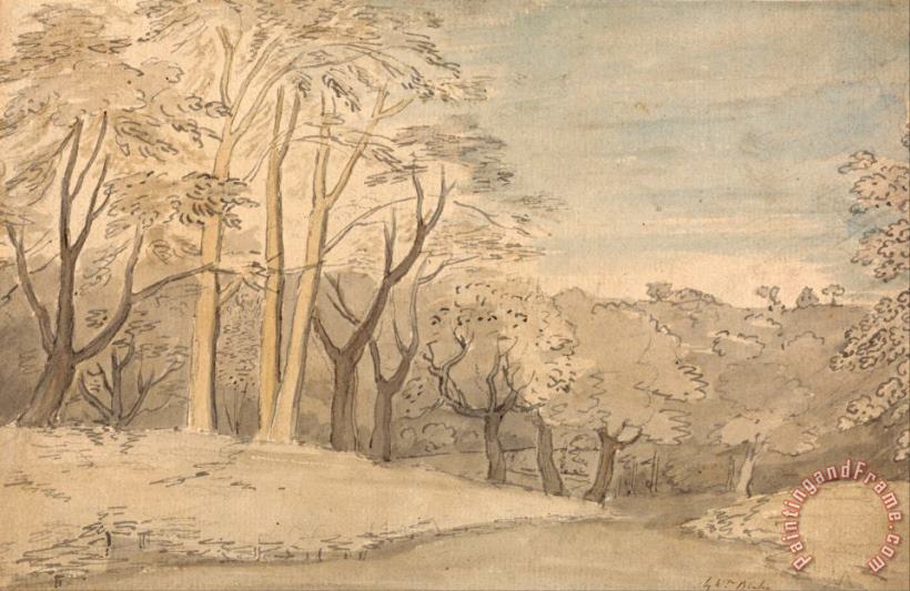 William Blake A Woody Landscape Art Painting
