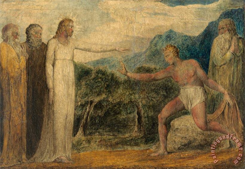 Christ Giving Sight to Bartimaeus painting - William Blake Christ Giving Sight to Bartimaeus Art Print