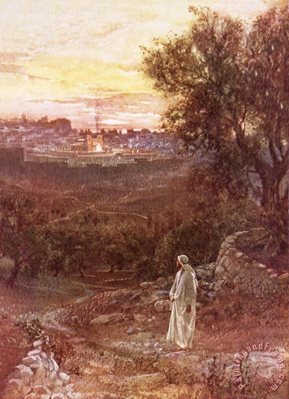 William Brassey Hole Jesus on the mount of Olives Art Painting