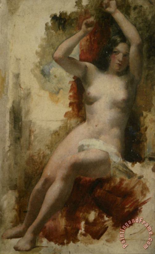 William Etty Study of a Seated Nude Art Print