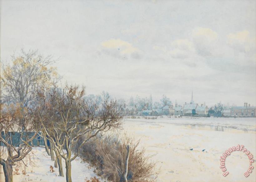 William Fraser Garden Winter In The Ouse Valley Art Painting