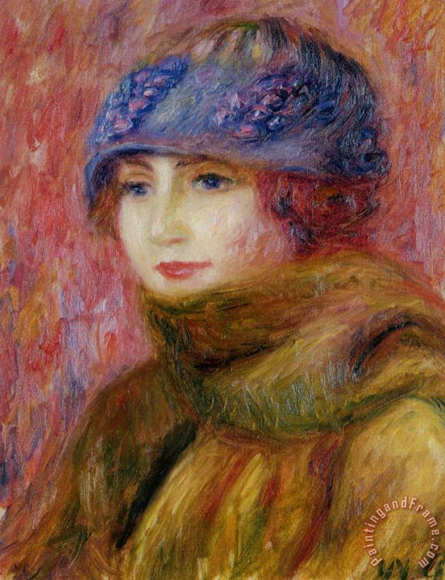 William Glackens Woman in Blue Hat Art Print