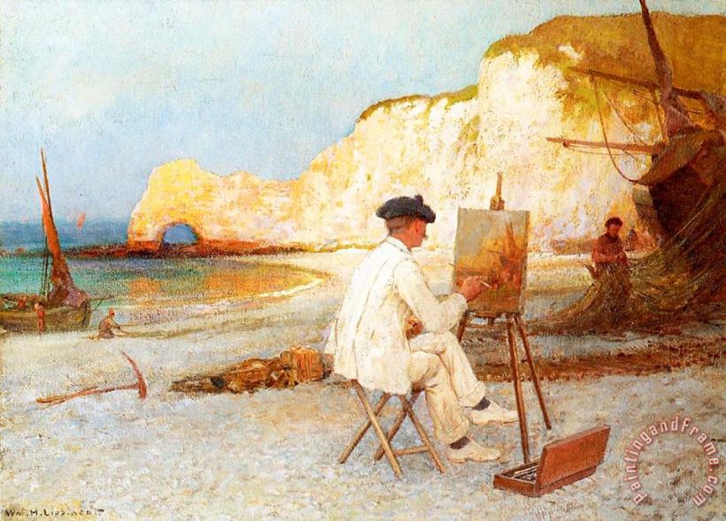 William Henry Lippincott A Painter by the Sea Side Art Print
