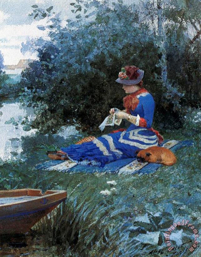 William Henry Lippincott A Quiet Afternoon Art Painting