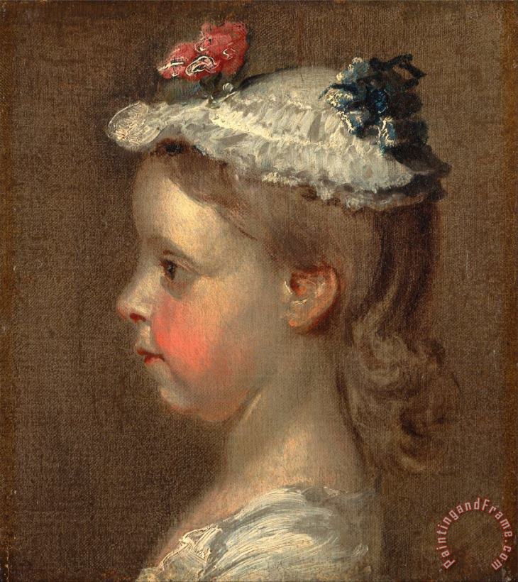 William Hogarth Study of a Girl's Head Art Painting