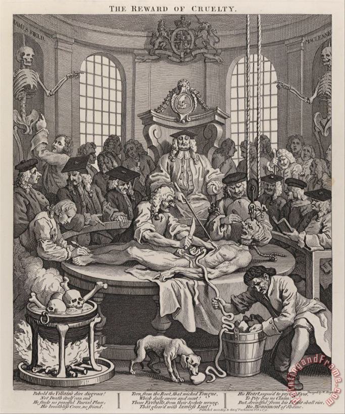 William Hogarth The Fourth Stage of Cruelty The Reward of Cruelty Art Painting