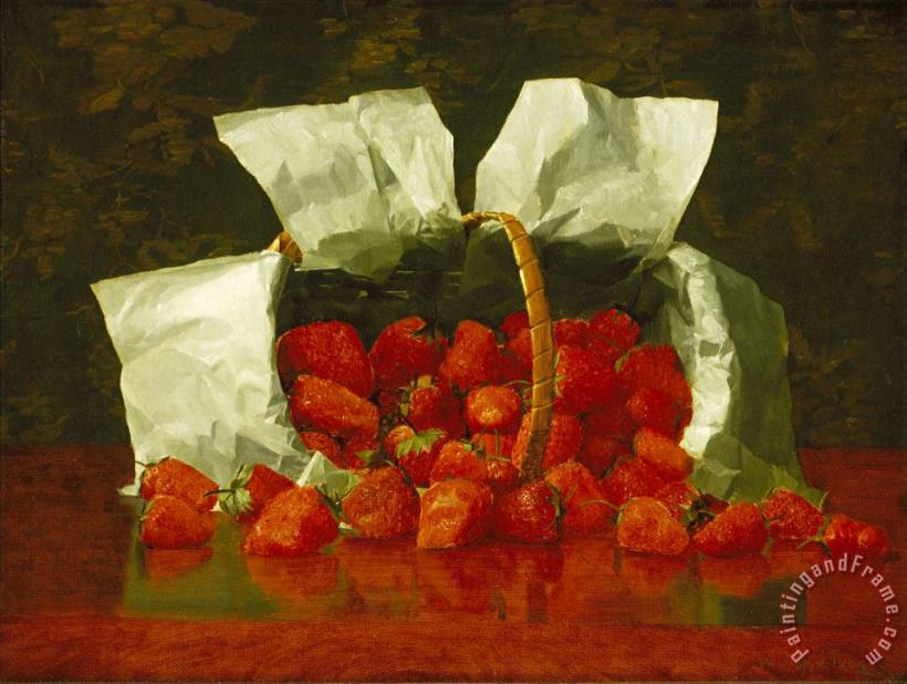 William J. McCloskey Strawberries Art Painting