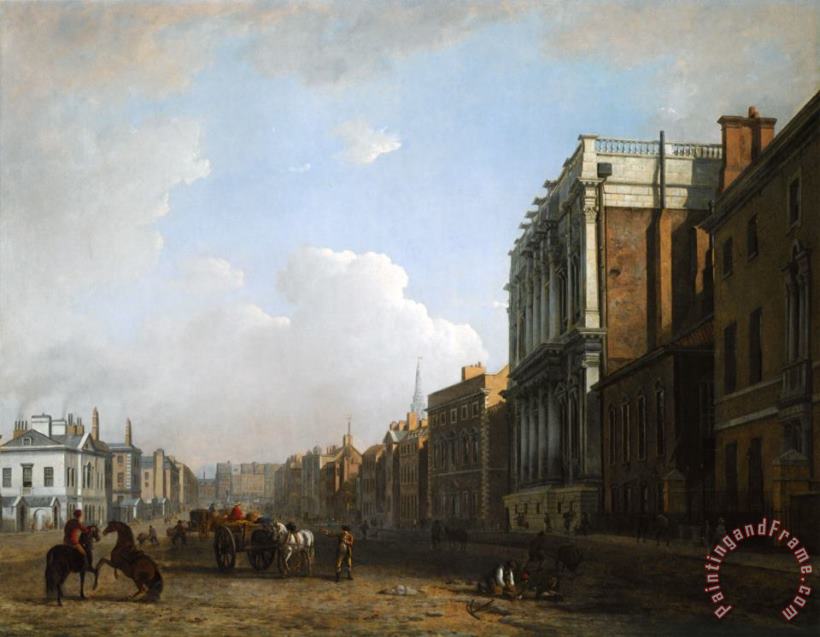 A View of Whitehall painting - William Marlow A View of Whitehall Art Print