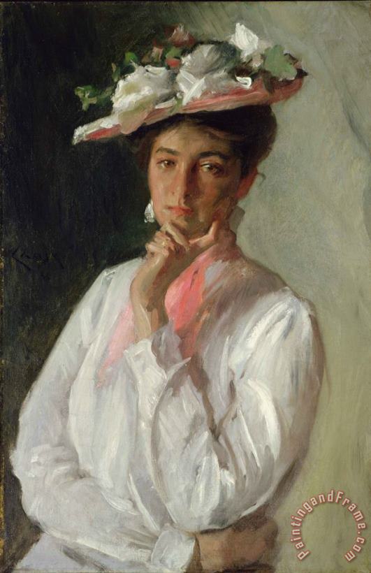 William Merritt Chase Woman in White Art Painting