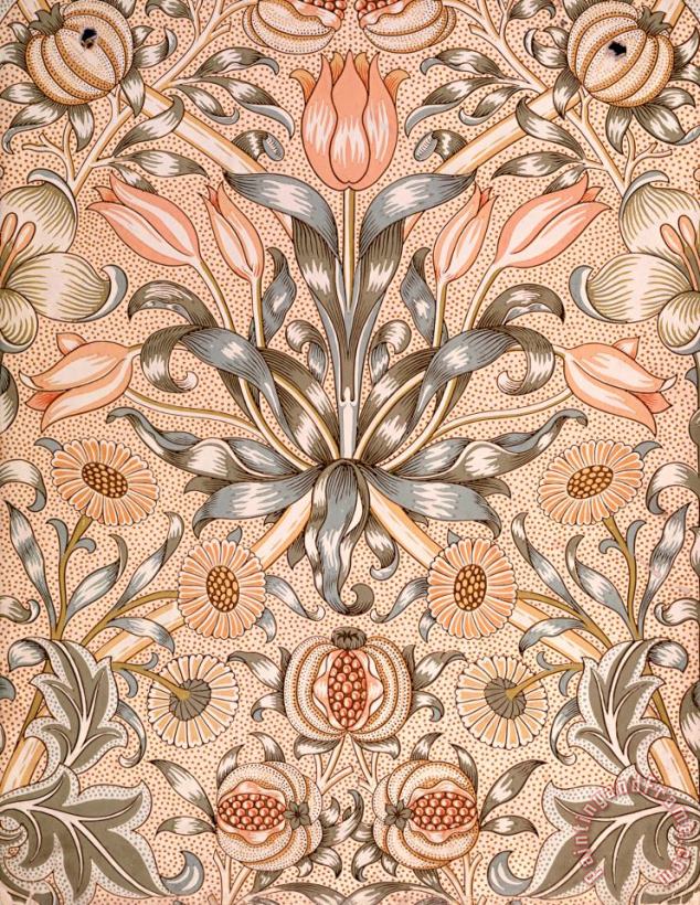 William Morris Lily And Pomegranate Wallpaper Design Art Print