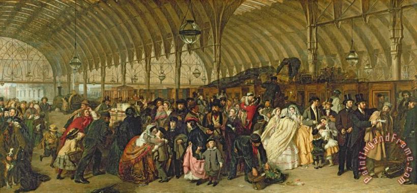 William Powell Frith The Railway Station Art Painting