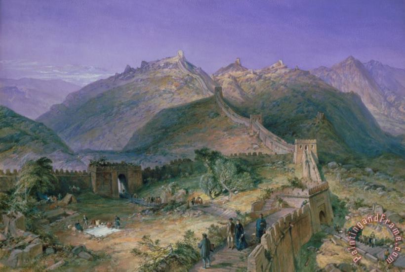 The Great Wall of China painting - William Simpson The Great Wall of China Art Print