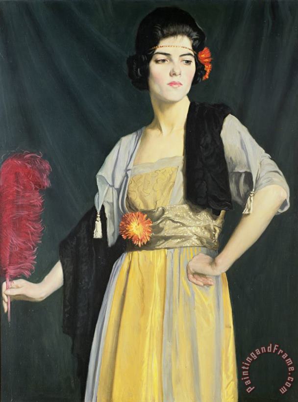 The Feather Fan painting - William Strang The Feather Fan Art Print