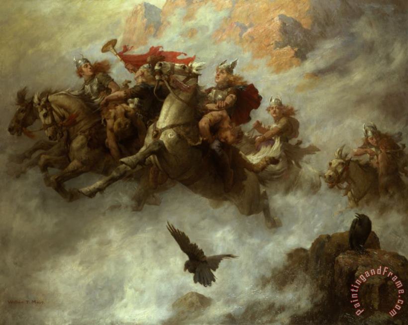 William T Maud The Ride of the Valkyries Art Painting