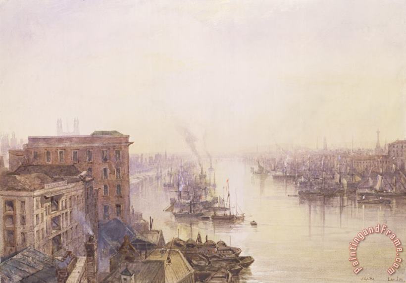 William Wyld The Pool from the Adelaide Hotel London Bridge Art Painting