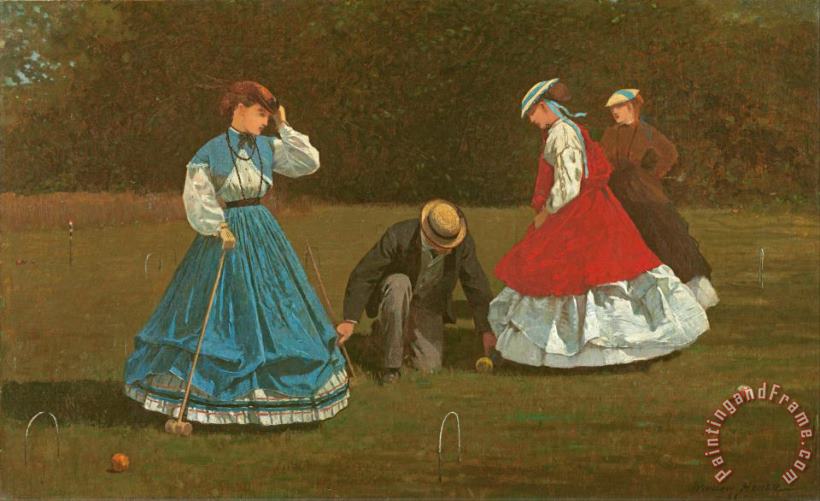 Winslow Homer The Croquet Game Art Painting