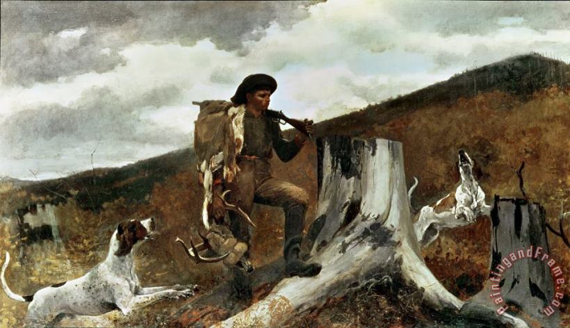 Winslow Homer The Hunter and his Dogs Art Print
