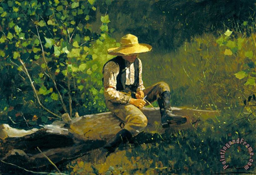 The Whittling Boy painting - Winslow Homer The Whittling Boy Art Print