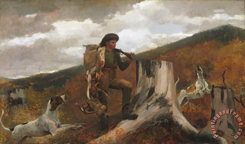 Winslow Homer A Huntsman And Dogs painting - Winslow Homer Winslow Homer A Huntsman And Dogs Art Print