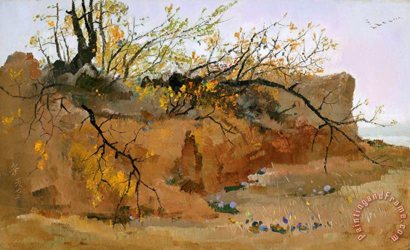 Wu Guanzhong Golden Autumn, 1972 Art Painting