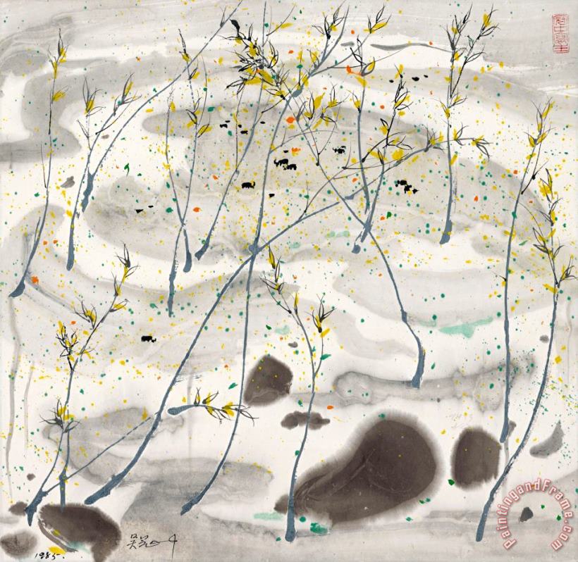 Wu Guanzhong Spring And Autumn Art Print