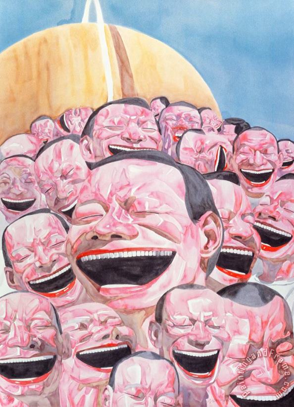 Untitled (smile Ism No. 3), 2006 painting - Yue Minjun Untitled (smile Ism No. 3), 2006 Art Print