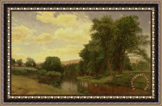 Aaron Draper Shattuck New England Landscape Framed Print