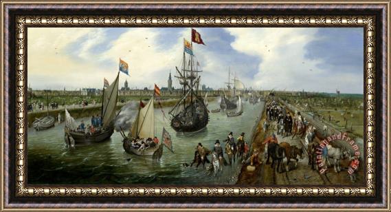 Adriaen Pietersz. van de Venne The Departure of a Dignitary From Middelburg Framed Painting