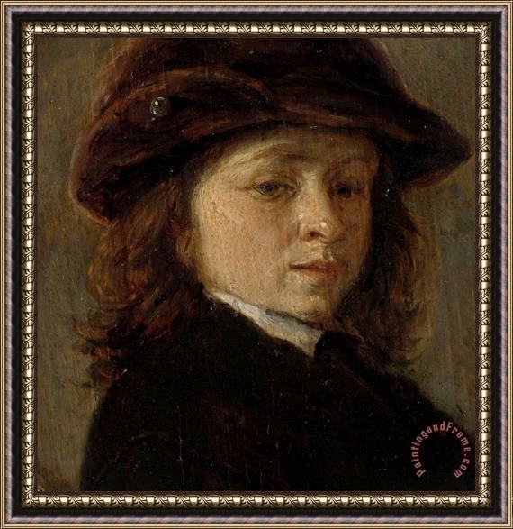 Adriaen Van Ostade Portrait of a Boy Framed Painting