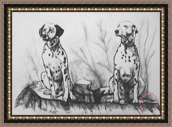 Agris Rautins Two dogs Framed Print