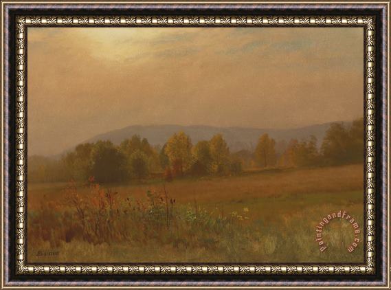 Albert Bierstadt Autumn Landscape New England Framed Painting