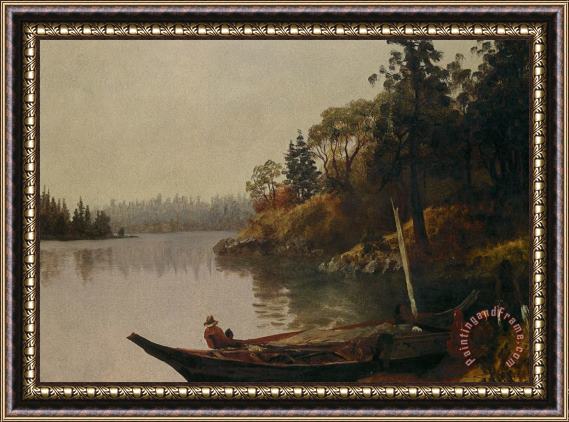 Albert Bierstadt Fishing on The Northwest Coast Framed Painting