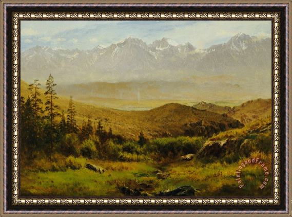 Albert Bierstadt In the Foothills of the Rockies Framed Painting