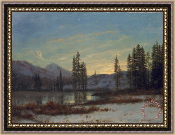Albert Bierstadt Snow in the Rockies Framed Painting
