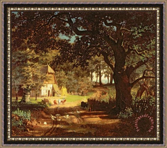 Albert Bierstadt The House in the Woods Framed Painting