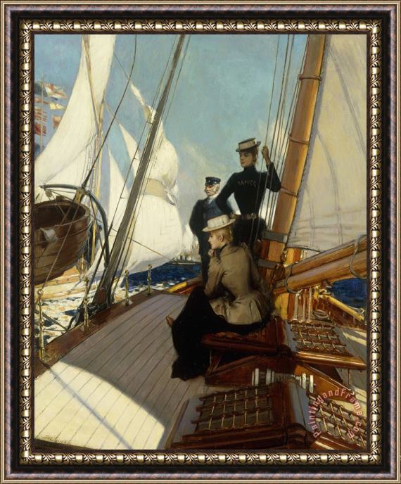Albert Lynch An Afternoon At Sea Framed Painting