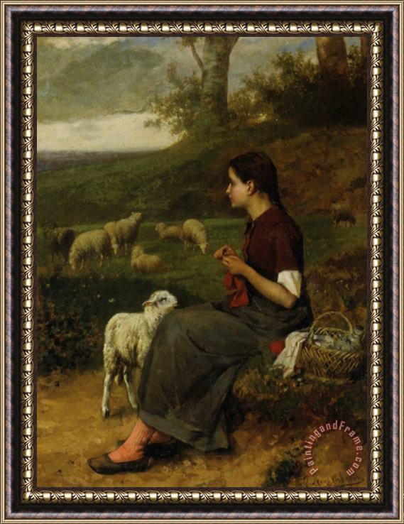 Albert Roosenboom Young Shepherdess Framed Print