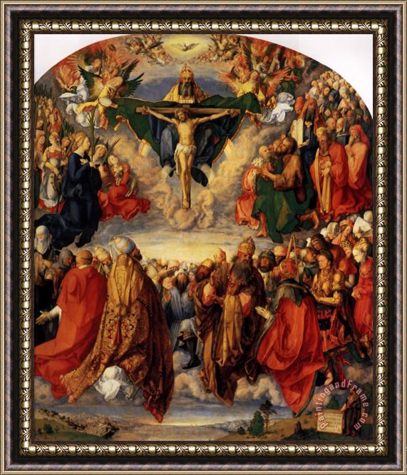 Albrecht Durer Adoration of The Trinity Framed Painting
