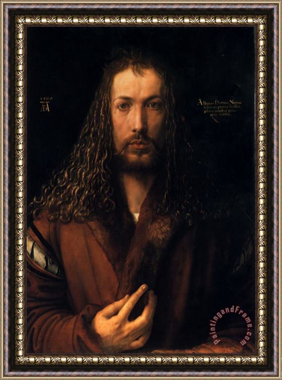 Albrecht Durer Self Portrait Framed Painting