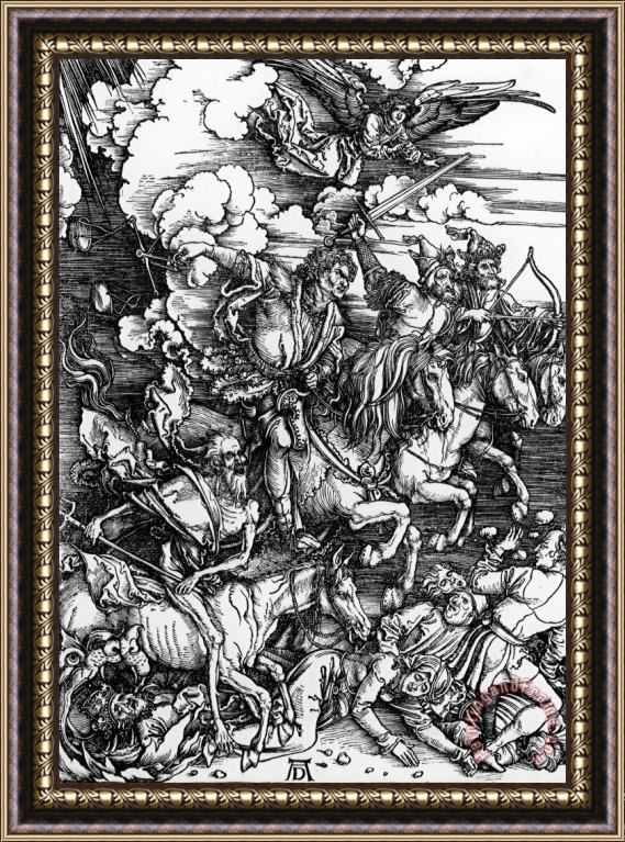 Albrecht Durer The Four Horsemen Of The Apocalypse Framed Painting