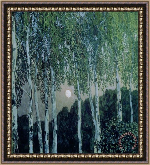 Aleksandr Jakovlevic Golovin Birch Trees Framed Painting