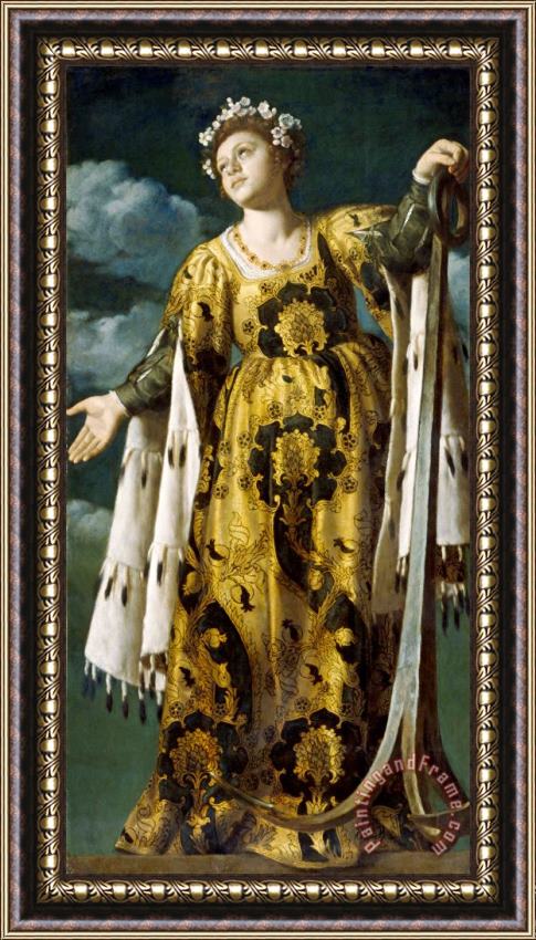 Alessandro Turchi Allegory of Hope Framed Painting