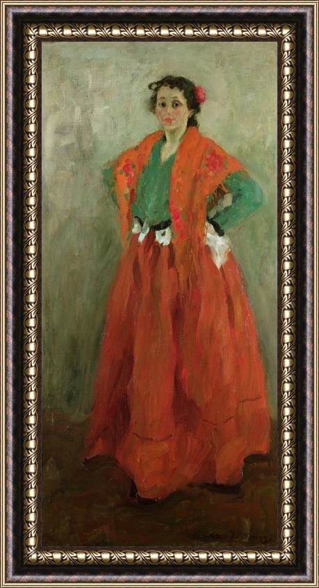 Alexej von Jawlensky The Artists Wife Dressed As A Spanish Woman Framed Painting