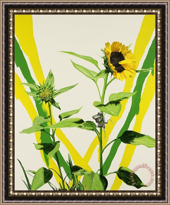 Alexis Rockman Sunflowers Framed Painting