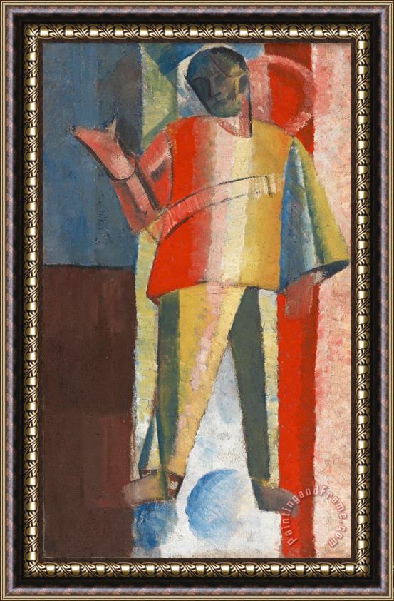 Alexsey Morgunov Standing Figure (aviator) Framed Painting