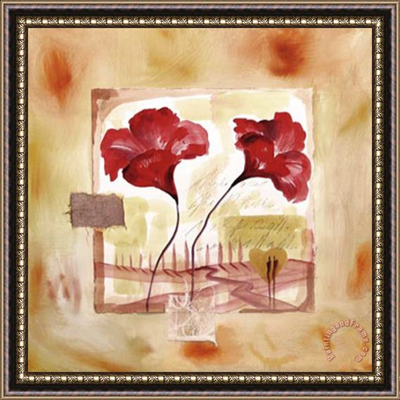 alfred gockel Hearts And Flowers Ii Framed Painting