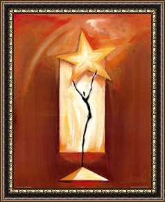 Pinocchio Wishes Upon a Star Framed Paintings - Star Dance by alfred gockel